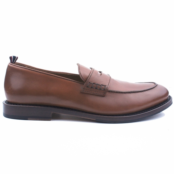 J. Crew Other - New JCREW Mens Brown Oar Stripe Penny Loafers